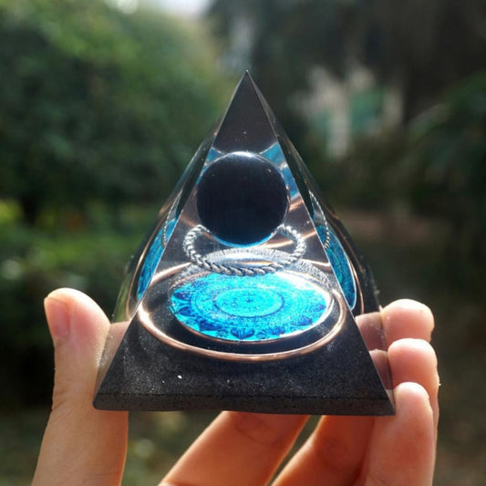 Silver Obsidian Pyramid